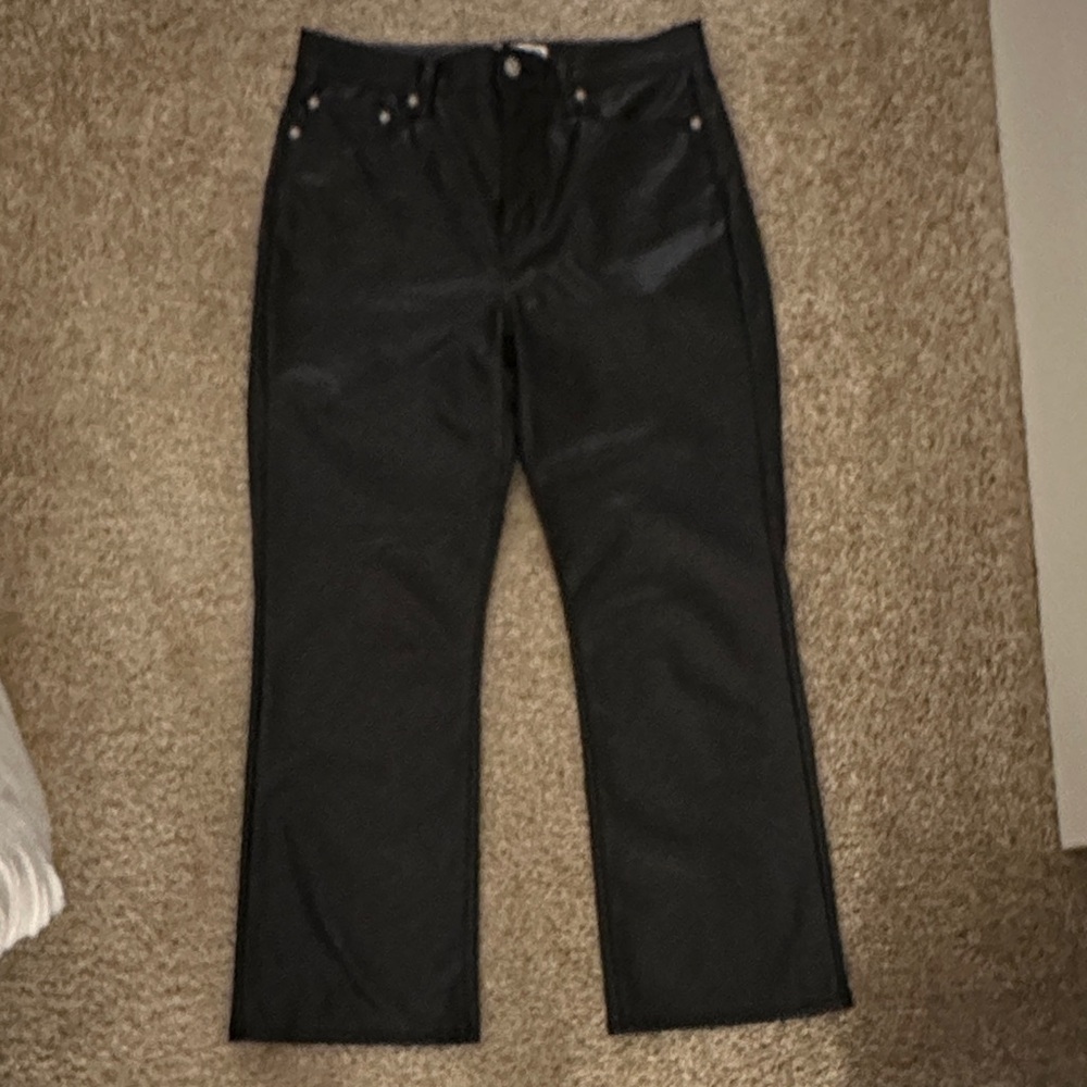 Daze Stylish Black Leather Trousers